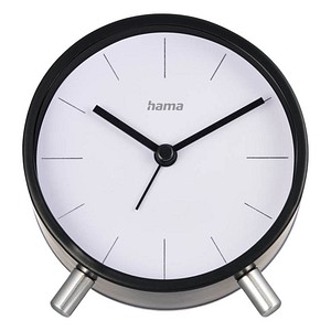 hama Funkwecker Flores weiß schwarz Kunststoff 12,0 cm, Ø 11,0 cm hama Funkwecker Flores weiß schwarz Kunststoff 12,0 cm, Ø 11,0 cm von Hama