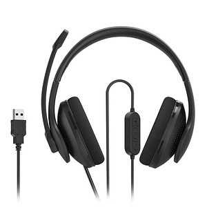 hama HS-USB300 V2 Headset schwarz hama HS-USB300 V2 Headset schwarz von Hama