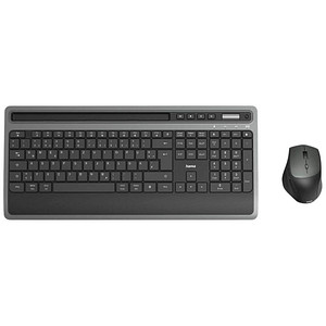hama KMW-600 Plus Tastatur-Maus-Set kabellos schwarz, anthrazit von Hama