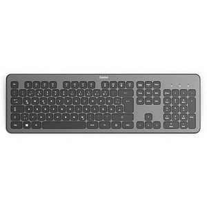 hama KW-700 Tastatur kabellos schwarz, anthrazit von Hama