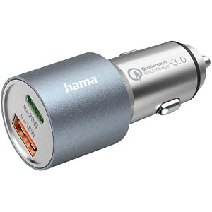 hama Kfz-Ladeadapter silber, 38 Watt von Hama