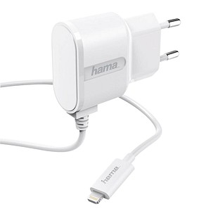 hama Ladekabel mit Adapter weiß, Kabellänge: 1,0 m, 5 Watt hama Ladekabel mit Adapter weiß, Kabellänge: 1,0 m, 5 Watt von Hama