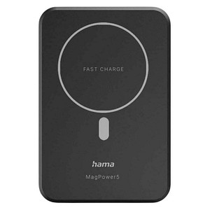 hama MagPower5 wireless Powerbank 5.000 mAh schwarz von Hama