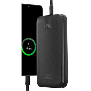 hama PD 20 Powerbank 20.000 mAh anthrazit hama PD 20 Powerbank 20.000 mAh anthrazit von Hama