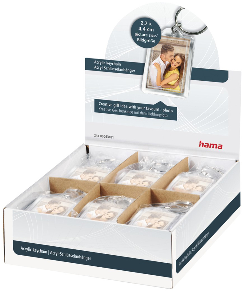 hama Schlüsselanhänger , Mini,  für Minifotos, Theken-Display von Hama