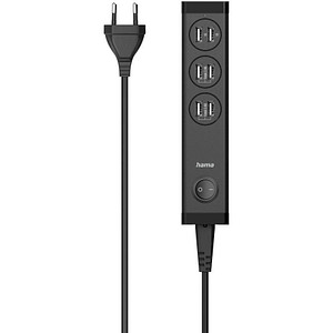 hama USB-Ladestation Ladekabel mit Adapter schwarz, 34 Watt von Hama