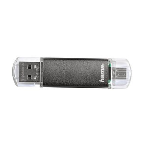 hama USB-Stick Laeta Twin grau 16 GB von Hama