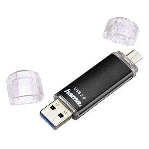 hama USB-Stick Laeta Twin schwarz 256 GB hama USB-Stick Laeta Twin schwarz 256 GB von Hama