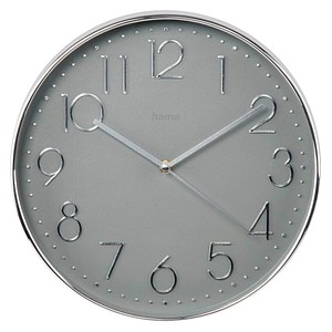 hama Wanduhr Korsika grau silber Kunststoff, Ø 30,0 cm hama Wanduhr Korsika grau silber Kunststoff, Ø 30,0 cm von Hama
