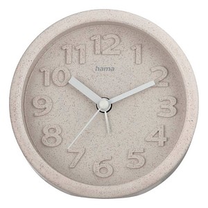 hama Wecker Fuerteventura beige 20 % Weizenstroh, Ø 11,7 cm von Hama