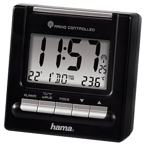 hama digitaler Funkwecker RC200 schwarz Kunststoff hama digitaler Funkwecker RC200 schwarz Kunststoff von Hama