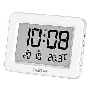 hama digitaler Wecker Kos weiß Kunststoff 7,0 x 5,5 cm von Hama