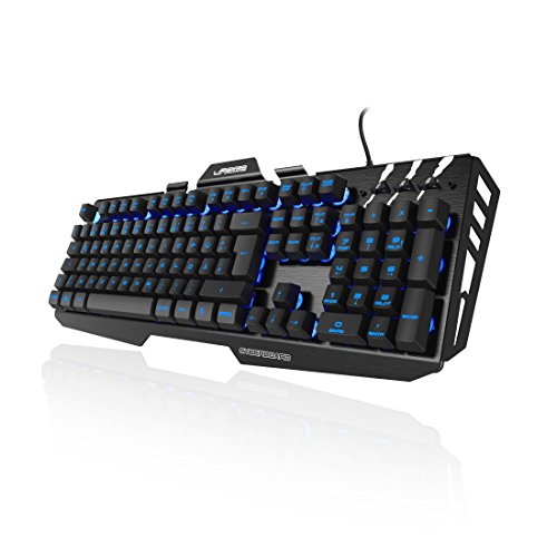 uRage RGB-Gaming-Keyboard beleuchtet (Metall, LED, Multimedia Keys, Anti-Ghosting, QWERTZ deutsches Tastaturlayout, 1,6m USB Kabel) Gaming Tastatur schwarz von Hama