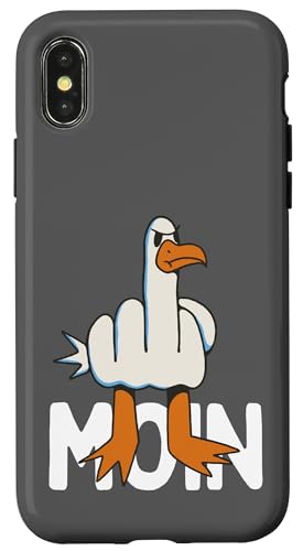 Hülle für iPhone X/XS Hamburger Möwe Moin Mittelfinger Lustiges Hamburg von Hamburg Outfit Digga