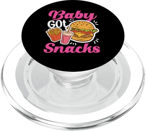 Baby Got Snacks Cheeseburger mit Pommes und Soda PopSockets PopGrip für MagSafe von Hamburger And Cheeseburger Fast Food Designs