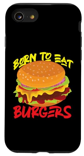 Born To Eat Burger Cheeseburger Hülle für iPhone SE (2020) / 7 / 8 von Hamburger And Cheeseburger Fast Food Designs