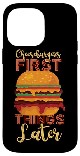 Cheeseburger zuerst, Dinge später Hülle für iPhone 14 Pro Max Cheeseburger zuerst, Dinge später Hülle für iPhone 14 Pro Max von Hamburger And Cheeseburger Fast Food Designs