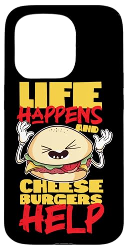 Das Leben passiert und Cheeseburger helfen Hülle für iPhone 15 Pro Das Leben passiert und Cheeseburger helfen Hülle für iPhone 15 Pro von Hamburger And Cheeseburger Fast Food Designs