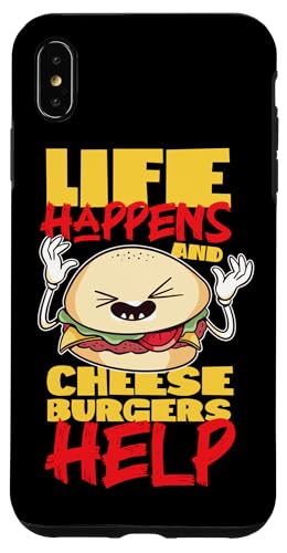 Das Leben passiert und Cheeseburger helfen Hülle für iPhone XS Max Das Leben passiert und Cheeseburger helfen Hülle für iPhone XS Max von Hamburger And Cheeseburger Fast Food Designs