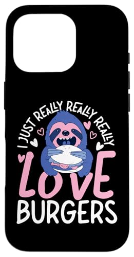 Ich liebe Burgers Sloth einfach wirklich sehr Hülle für iPhone 16 Pro Ich liebe Burgers Sloth einfach wirklich sehr Hülle für iPhone 16 Pro von Hamburger And Cheeseburger Fast Food Designs