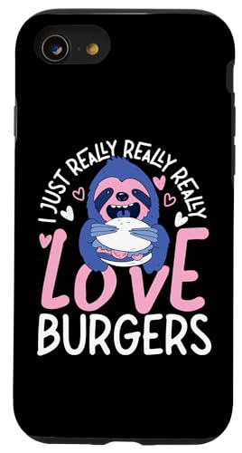 Ich liebe Burgers Sloth einfach wirklich sehr Hülle für iPhone SE (2020) / 7 / 8 von Hamburger And Cheeseburger Fast Food Designs