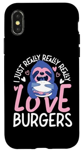 Ich liebe Burgers Sloth einfach wirklich sehr Hülle für iPhone X/XS Ich liebe Burgers Sloth einfach wirklich sehr Hülle für iPhone X/XS von Hamburger And Cheeseburger Fast Food Designs