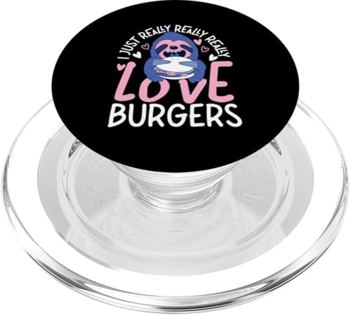 Ich liebe Burgers Sloth einfach wirklich sehr PopSockets PopGrip für MagSafe Ich liebe Burgers Sloth einfach wirklich sehr PopSockets PopGrip für MagSafe von Hamburger And Cheeseburger Fast Food Designs