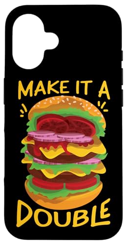 Machen Sie es zu einem doppelten Cheeseburger Hülle für iPhone 16 Machen Sie es zu einem doppelten Cheeseburger Hülle für iPhone 16 von Hamburger And Cheeseburger Fast Food Designs