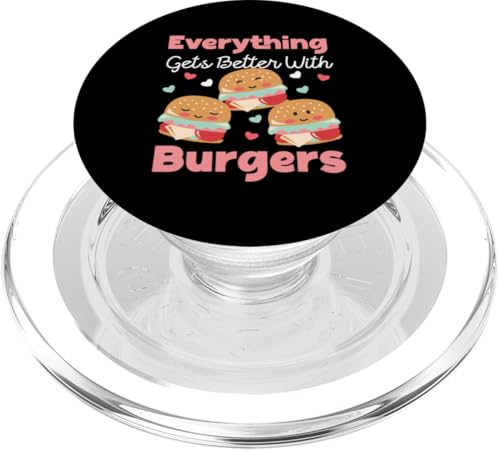 Mit Burgern wird alles besser PopSockets PopGrip für MagSafe Mit Burgern wird alles besser PopSockets PopGrip für MagSafe von Hamburger And Cheeseburger Fast Food Designs