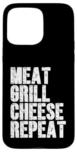 Fleisch, Grill, Käse, Repeat Funny BBQ Hamburger Day Hülle für iPhone 15 Pro Max Fleisch, Grill, Käse, Repeat Funny BBQ Hamburger Day Hülle für iPhone 15 Pro Max von Hamburger Apparel & Accessories