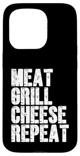 Fleisch, Grill, Käse, Repeat Funny BBQ Hamburger Day Hülle für iPhone 15 Pro Fleisch, Grill, Käse, Repeat Funny BBQ Hamburger Day Hülle für iPhone 15 Pro von Hamburger Apparel & Accessories