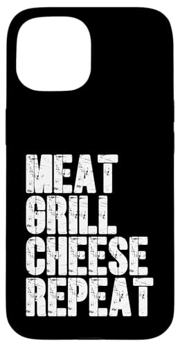 Fleisch, Grill, Käse, Repeat Funny BBQ Hamburger Day Hülle für iPhone 15 Fleisch, Grill, Käse, Repeat Funny BBQ Hamburger Day Hülle für iPhone 15 von Hamburger Apparel & Accessories