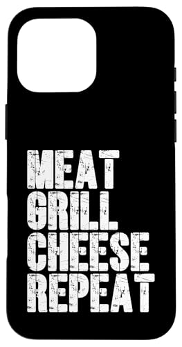 Fleisch, Grill, Käse, Repeat Funny BBQ Hamburger Day Hülle für iPhone 16 Pro Max Fleisch, Grill, Käse, Repeat Funny BBQ Hamburger Day Hülle für iPhone 16 Pro Max von Hamburger Apparel & Accessories