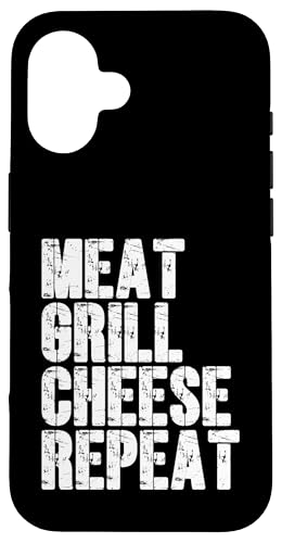 Fleisch, Grill, Käse, Repeat Funny BBQ Hamburger Day Hülle für iPhone 16 Fleisch, Grill, Käse, Repeat Funny BBQ Hamburger Day Hülle für iPhone 16 von Hamburger Apparel & Accessories