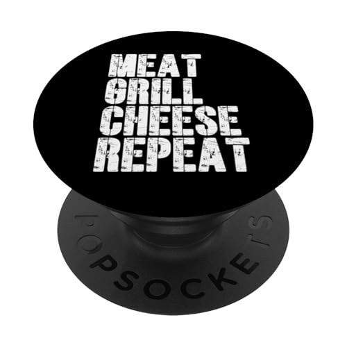 Fleisch, Grill, Käse, Repeat Funny BBQ Hamburger Day PopSockets Klebender PopGrip Fleisch, Grill, Käse, Repeat Funny BBQ Hamburger Day PopSockets Klebender PopGrip von Hamburger Apparel & Accessories