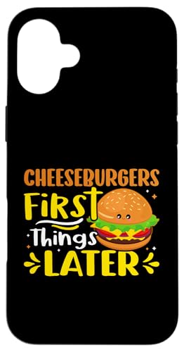 Cheeseburger zuerst, Dinge später Hülle für iPhone 16 Plus Cheeseburger zuerst, Dinge später Hülle für iPhone 16 Plus von Hamburger Fast Food And Barbecue Designs