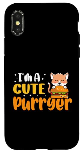 Ich bin eine süße Purrger-Katze und ein Cheeseburger Hülle für iPhone X/XS Ich bin eine süße Purrger-Katze und ein Cheeseburger Hülle für iPhone X/XS von Hamburger Fast Food And Barbecue Designs