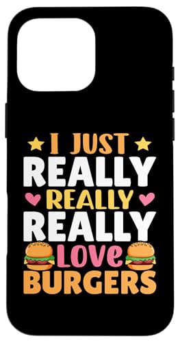 Ich liebe Burger einfach, wirklich, wirklich Hülle für iPhone 16 Pro Max Ich liebe Burger einfach, wirklich, wirklich Hülle für iPhone 16 Pro Max von Hamburger Fast Food And Barbecue Designs