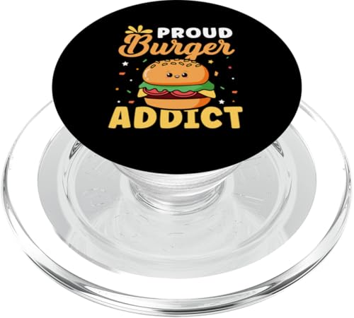Proud Burger Addict Cheeseburger PopSockets PopGrip für MagSafe Proud Burger Addict Cheeseburger PopSockets PopGrip für MagSafe von Hamburger Fast Food And Barbecue Designs