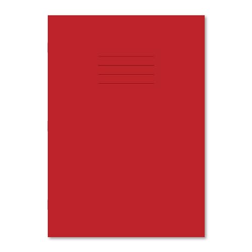 Hamelin A4 8 mm liniert und Rand 64 Seiten Heft – 50 Stück A4 rot von Hamelin