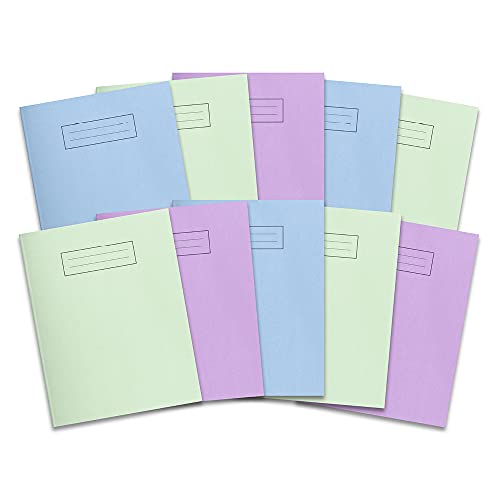 Hamelin Notizbücher, geheftet, 80 Seiten, liniert, verschiedene Pastellfarben, 10 Stück, 229 x 178 mm von Hamelin