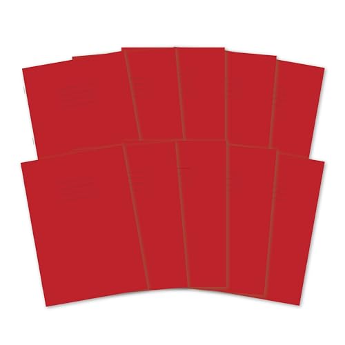 Hamelin Übungsbuch, A4, 8 mm, liniert mit Rand, 48 Seiten,rot, (10er Pack) von Hamelin