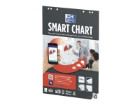 Oxford SmartChart - Flip over Papier - 650 x 980 mm - 20 Blatt - weiß - kariert - 6 Löcher von Hamelin