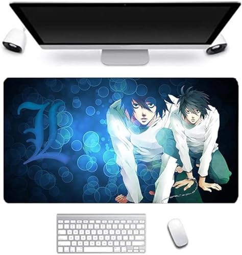 Anime-Mauspad, Todesnote, leichtes Yagami-Gaming-Mauspad, groß, 30 x 80,5 cm, rutschfeste Gummiunterseite, Laptop-Schreibtischunterlage für Büro, Zuhause (Typ 6) von Hamender
