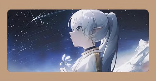 Frieren: Beyond Journey's End Gaming-Mauspad, Anime-Druck, erweitertes großes Mauspad, Schreibtischunterlage, rutschfeste Gummiunterseite von Hamender