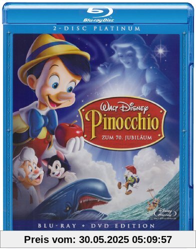 Pinocchio - Zum 70. Jubiläum (Platinum Edition + DVD) [Blu-ray]  [Special Edition] von Hamilton Luske