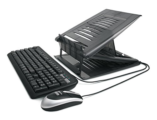 Hamlet XTMS100KM Tiramisù Notebook Stand with Keyboard and Mouse Schwarz - Notebook-Ständer (Schwarz) von Hamlet