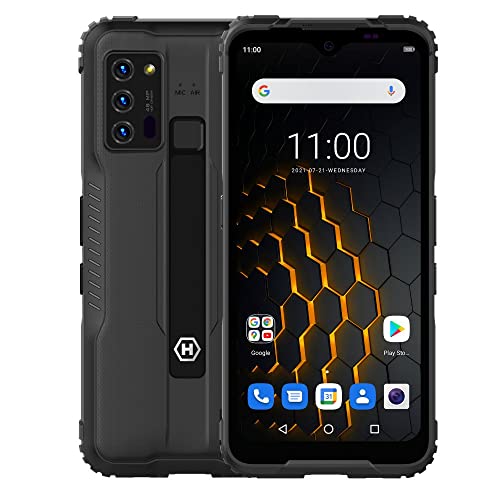 Hammer Blade 5G, Robustes Smartphone eSIM, FHD + IPS 6,3" Bildschirm, 6g ram, 128gb interner Speicher, 48MP Hauptkamera, IK07, IP69, 5000 mAh, Schnellladung, Android 11, Fingerabdruckleser, USB-C von Hammer H