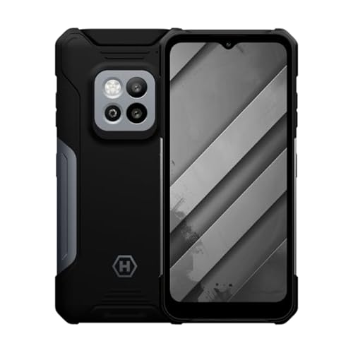 Hammer Construction 2 5G ultra-robustes Smartphone IP69, 50m Laser Lineal, 6+8GB RAM, Android 14, 50mpx Kamera mit Nachtsichtmodus, 6500mAh Akku mit Powerbank Funktion, NFC, Gorilla Glass 5 Bildschirm von Hammer H