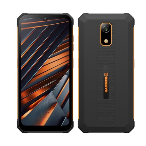 Smartphone Hammer Iron Va ohne Vertrag robust, wasserdicht, Dual-SIM, leistungsstarker 6500-mAh-Akku, 64GB + 4GB RAM, Android 14, 13-Mpx-Kamera mit Nachtsicht-Sensor IP69 droptest, 300 Stunden Standby Smartphone Hammer Iron Va ohne Vertrag robust, wasserdicht, Dual-SIM, leistungsstarker 6500-mAh-Akku, 64GB + 4GB RAM, Android 14, 13-Mpx-Kamera mit Nachtsicht-Sensor IP69 droptest, 300 Stunden Standby von Hammer H
